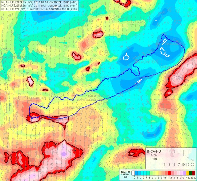 Az INCA előrejelző rendszer tesztalkalmazása Somogy megyében és a Balatonnál