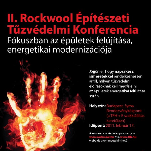 II. Rockwool Építészeti Tűzvédelmi Konferencia - meghosszabbított jelentkezési határidő